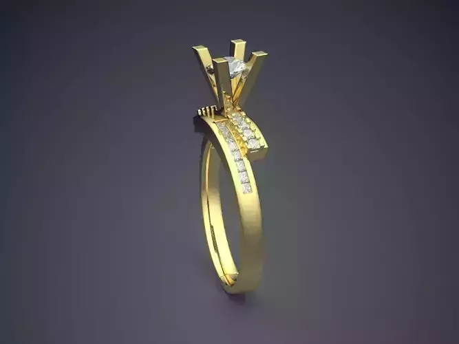 Ring With Diamonds CAD-5037
