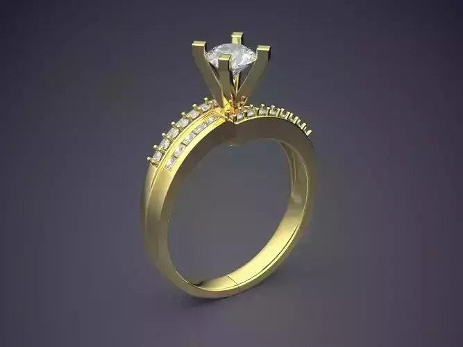 Ring With Diamonds CAD-5035