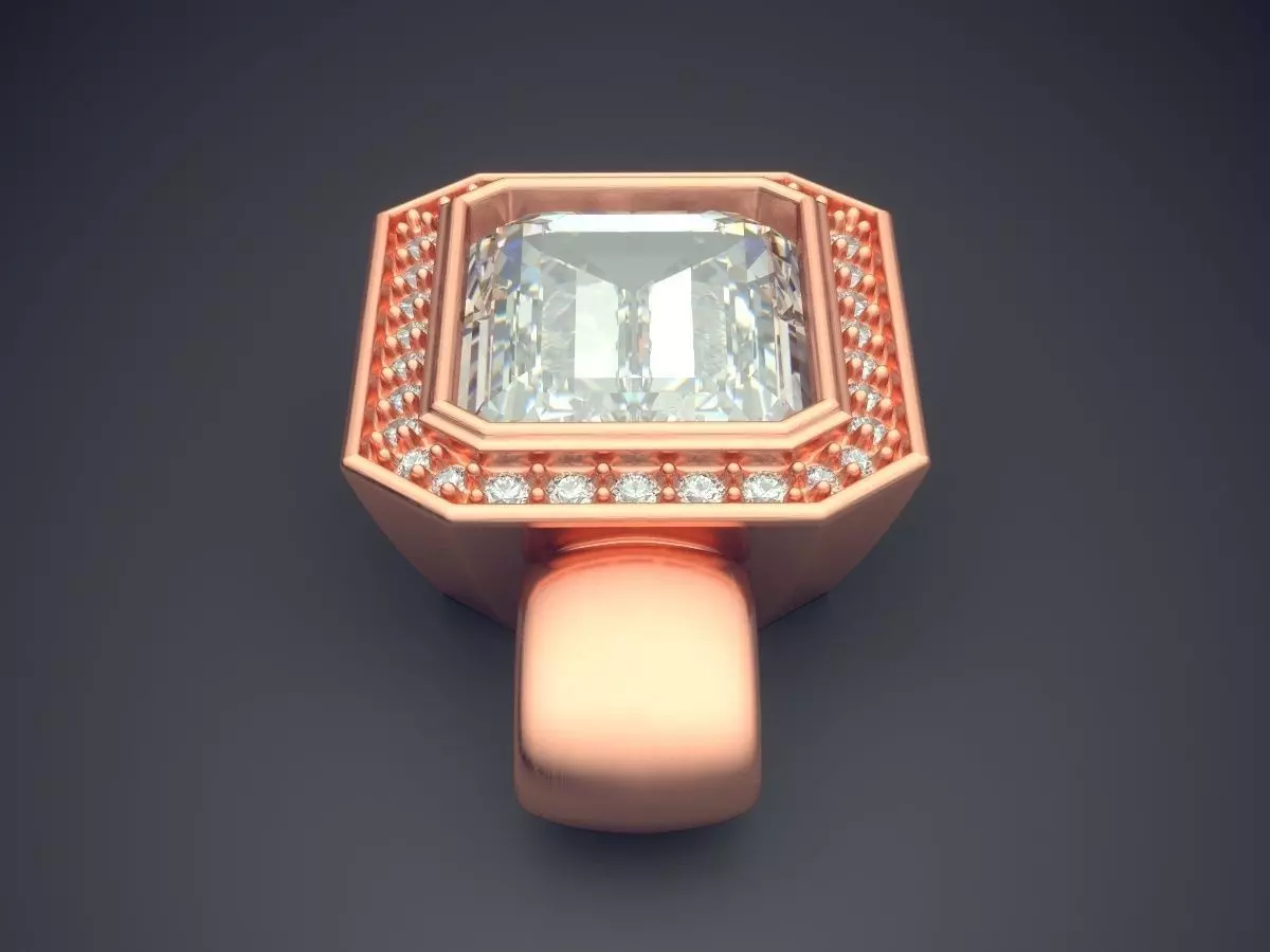 Pendant With Diamond CAD-5034 3D print model_2