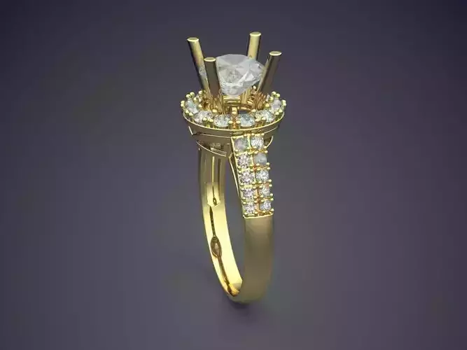 Ring With Diamonds CAD-5030
