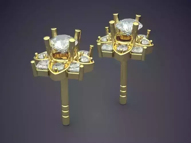 Earrings With Diamonds CAD-5029