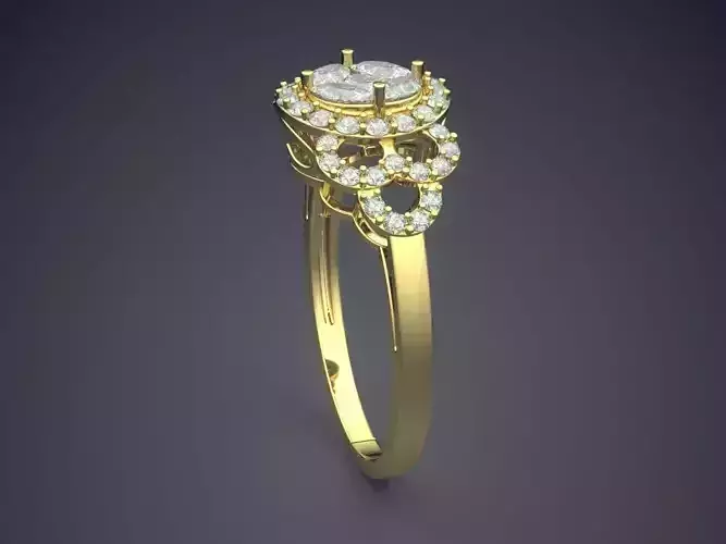 Ring With Diamonds CAD-5026