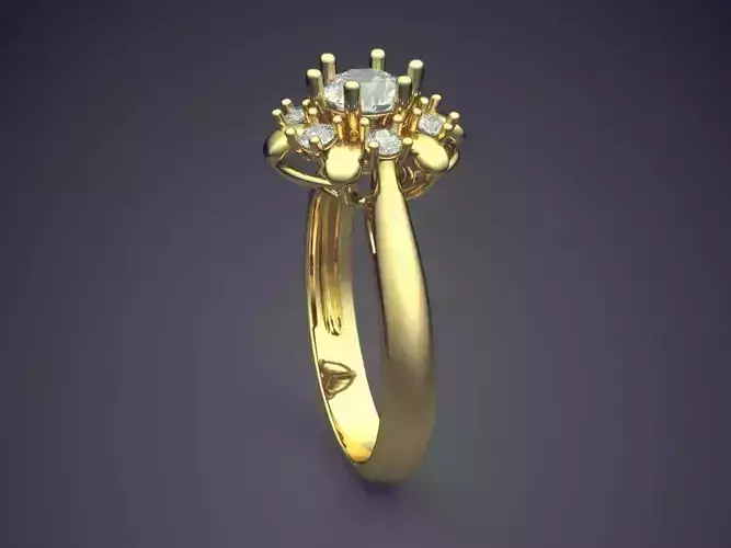 Ring With Diamonds CAD-5021