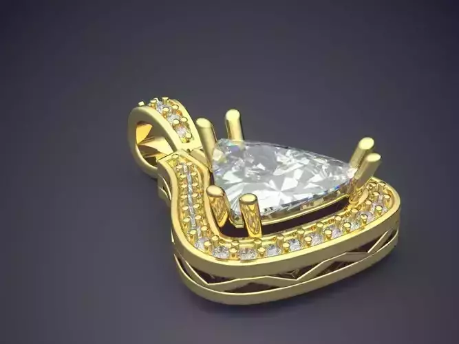 Pendant With Diamonds CAD-5018