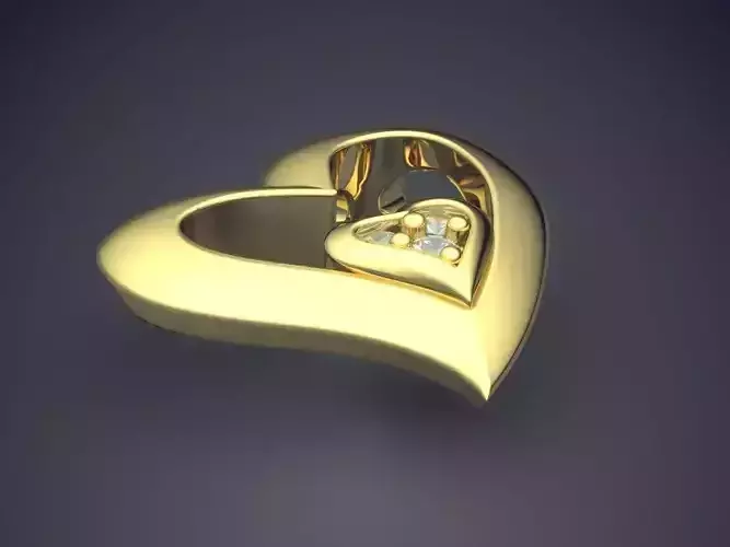 Heart Shape Pendant CAD-5003 3D print model