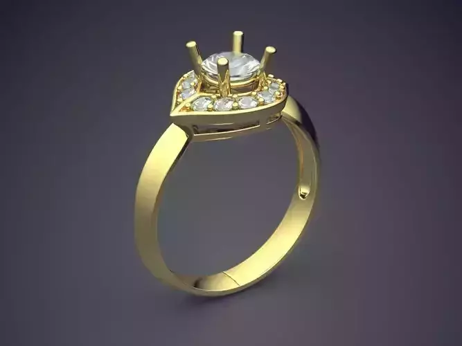 Ring With Diamonds CAD-4995 3D print model