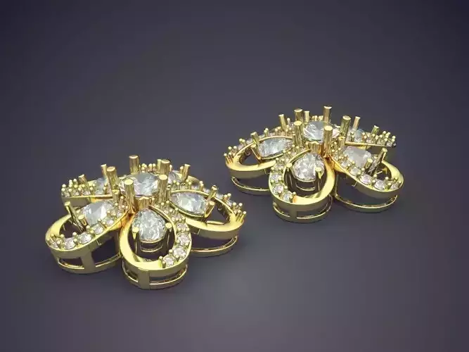 Earrings With Diamonds CAD-5000