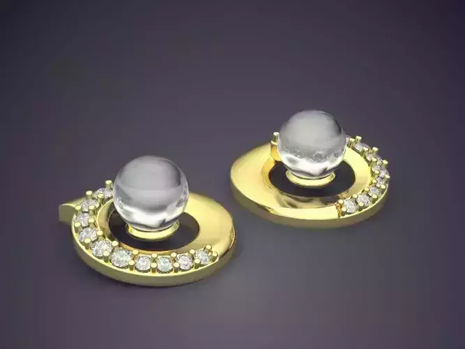 Earrings With Pearl CAD-4990