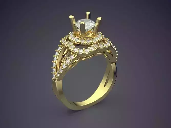Ring With Diamonds CAD-5001