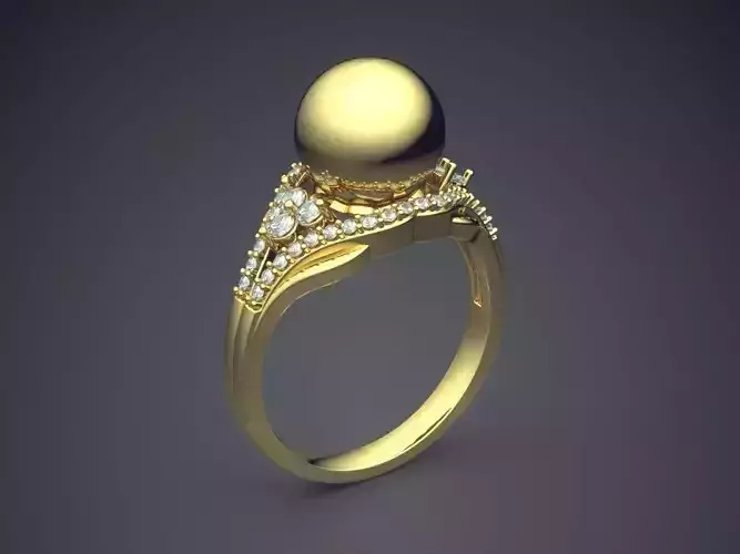 Engagement Ring With Diamonds CAD-4984