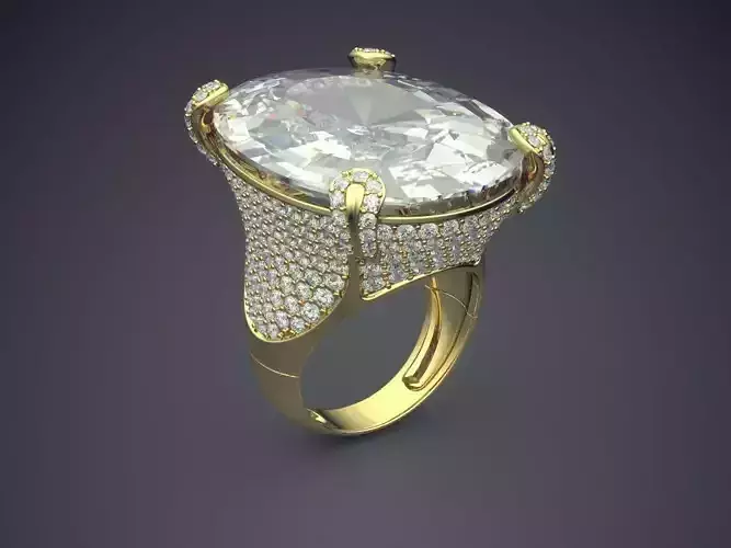 Luxurious Ring With Diamonds CAD-4982