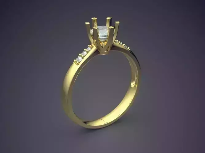 Engagement Ring With Diamonds CAD-4966