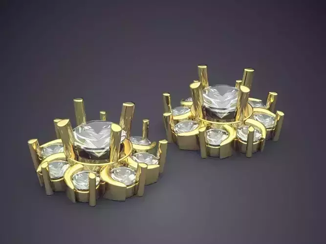 Earrings With Diamonds CAD-4965