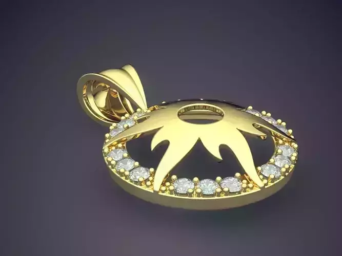 Pendant With Diamonds CAD-4963 3D print model
