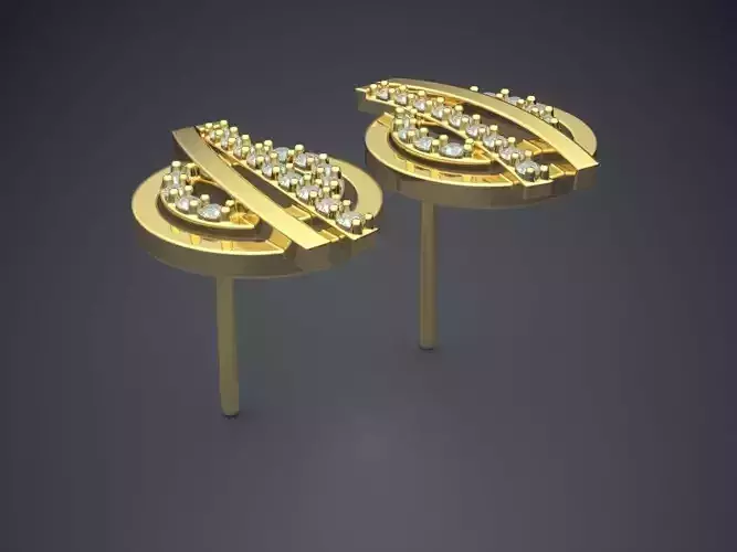 Earrings With Diamonds CAD-4961