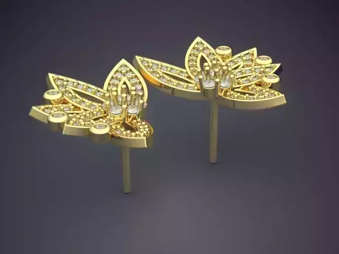 Earrings With Diamonds CAD-4956