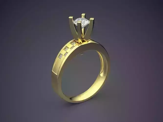 Engagement Ring With Diamond CAD-4951