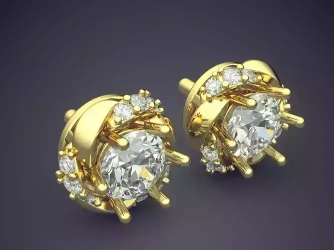 Earrings With Diamonds CAD-4948