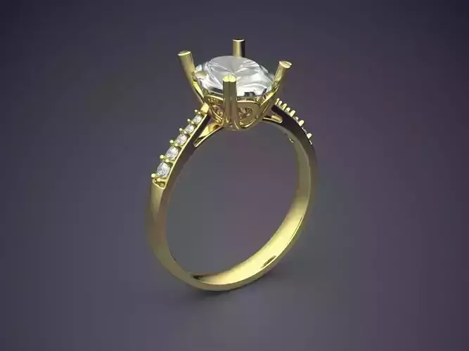 Ring With Diamonds CAD-4947