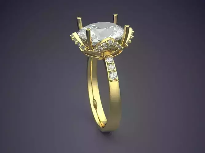 Ring With Diamonds CAD-4942