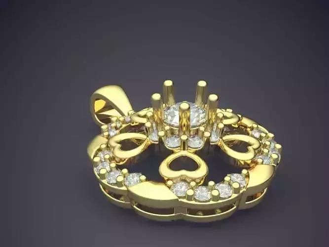 Pendant With Diamonds CAD-4937