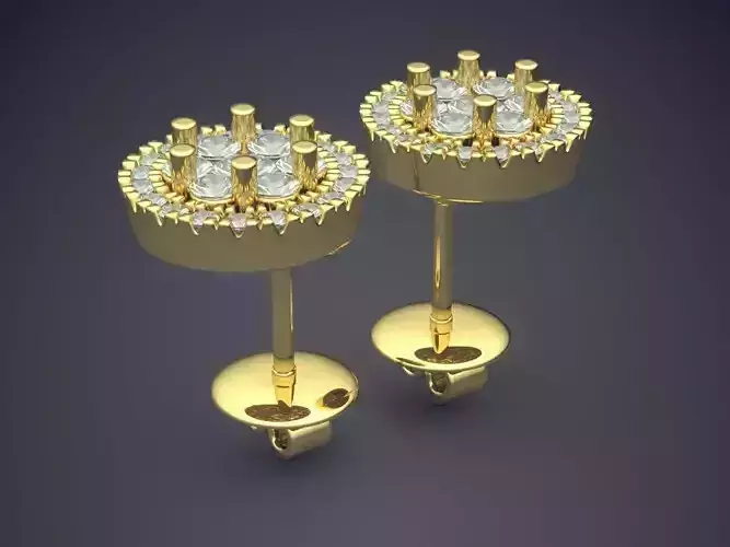 Earrings With Diamonds CAD-4933