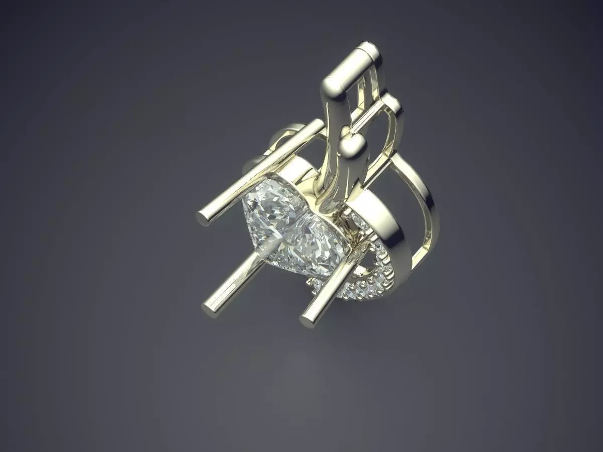 Pendant With Diamonds CAD-4931 3D print model_1