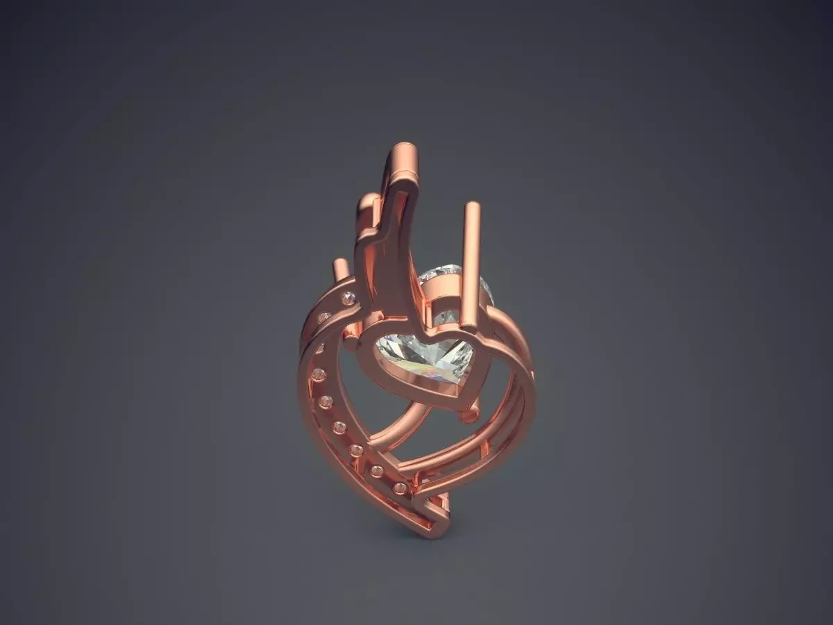 Pendant With Diamonds CAD-4931 3D print model_2