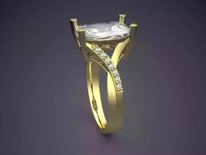 Ring With Diamonds CAD-4928