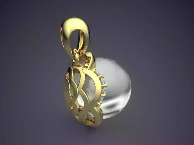 Pendant With Pearl CAD-4927
