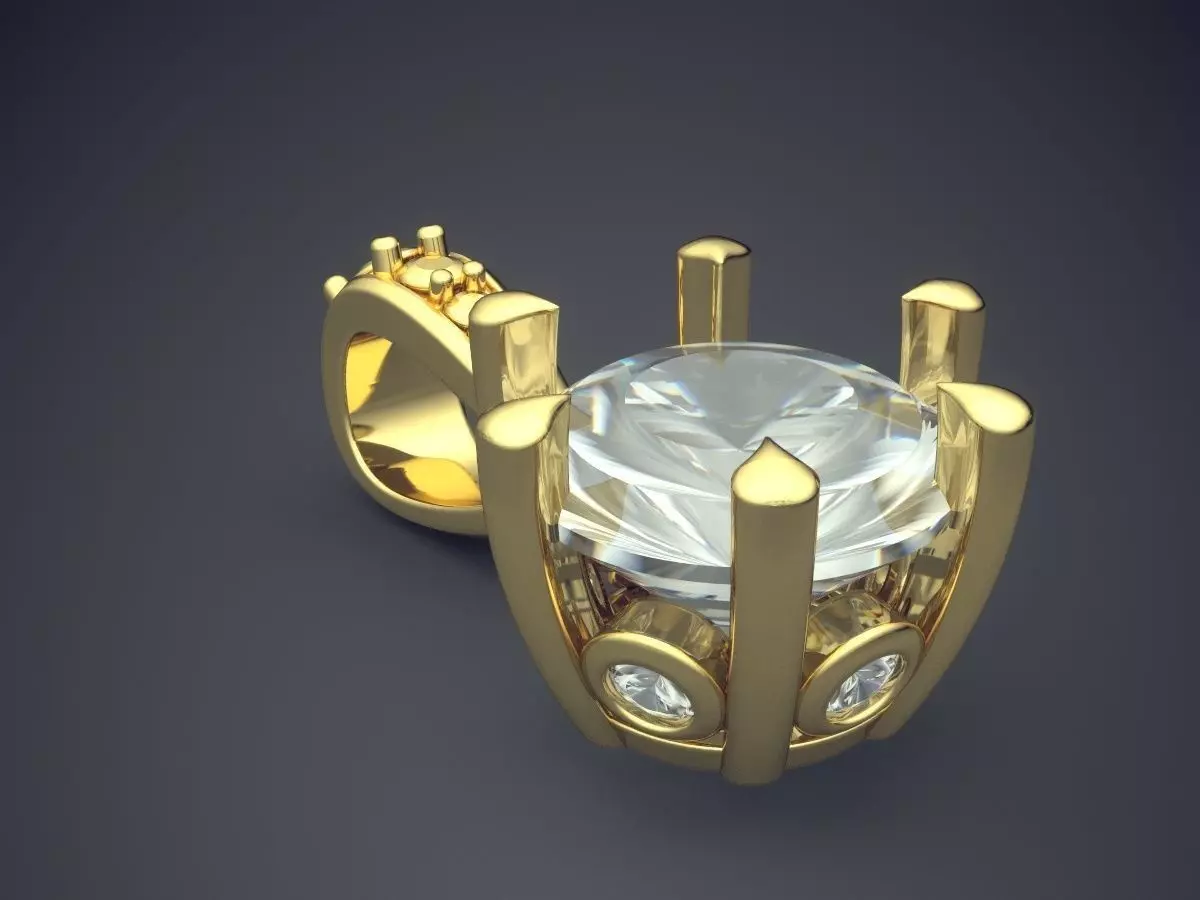 Pendant With Diamonds CAD-4923 3D print model_0