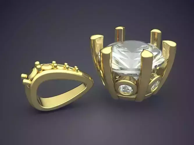 Pendant With Diamonds CAD-4923