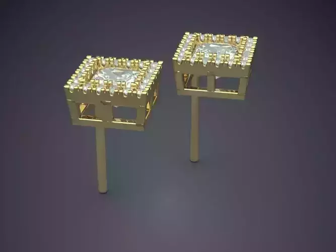 Earrings With Diamonds CAD-4925