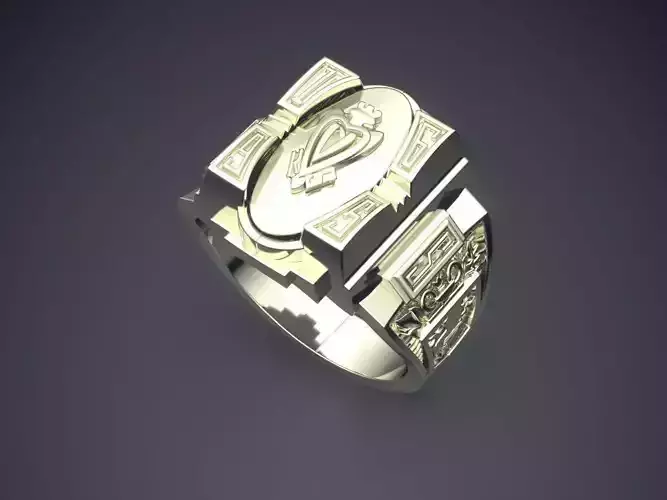 Thick Engraved Ring CAD-4921