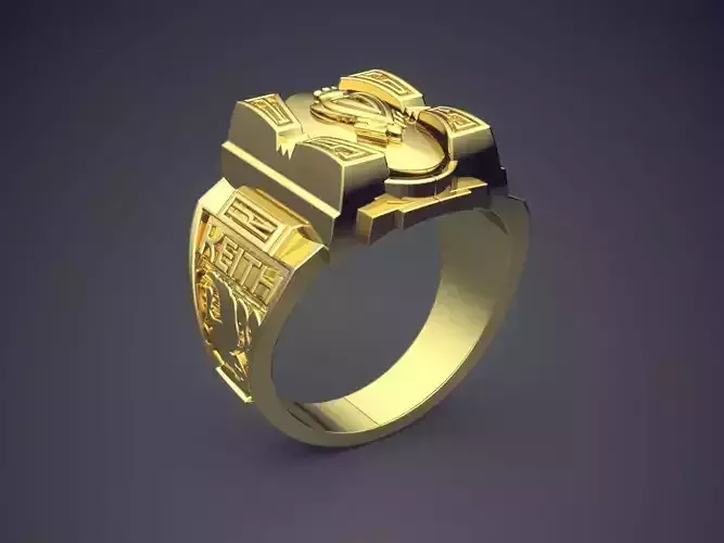 Thick Engraved Ring CAD-4921