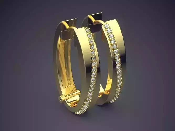 Earrings With Diamonds CAD-4918