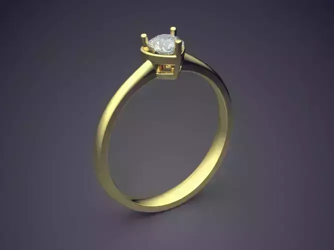 Engagement Ring With Diamond CAD-4917