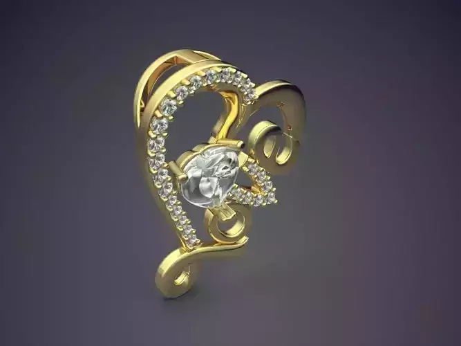 Pendant With Diamonds CAD-4914 3D print model