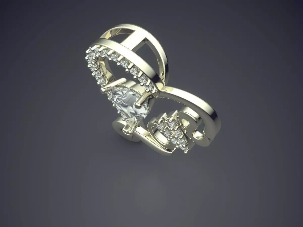 Pendant With Diamonds CAD-4914 3D print model_1