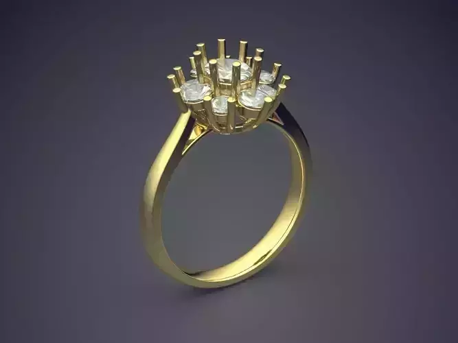 Engagement Ring With Diamonds CAD-4913