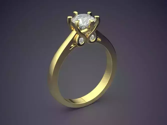 Engagement Ring With Diamond CAD-4908