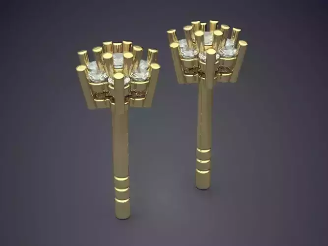 Earrings With Diamonds CAD-4907