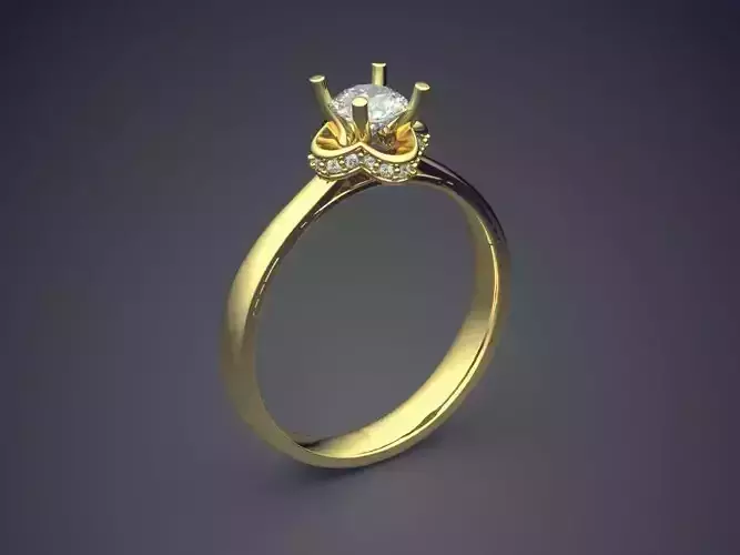 Engagement Ring With Diamond CAD-4902