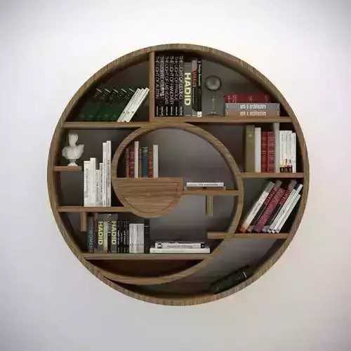 Circular Bookshelf 3D model