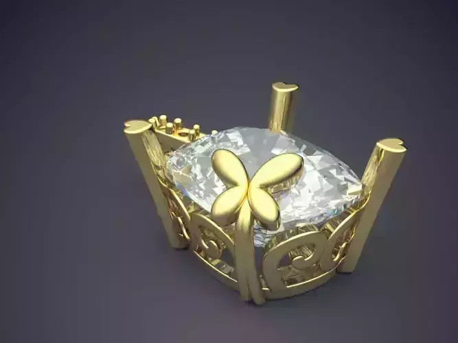 Pendant With Diamonds CAD-4892 3D print model