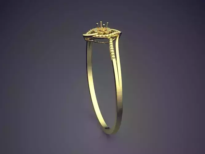 Thin Engagement Ring CAD-4895