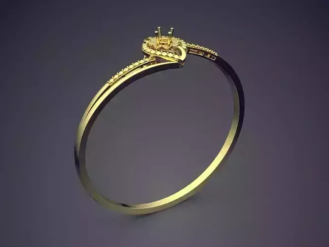 Thin Engagement Ring CAD-4895 3D print model