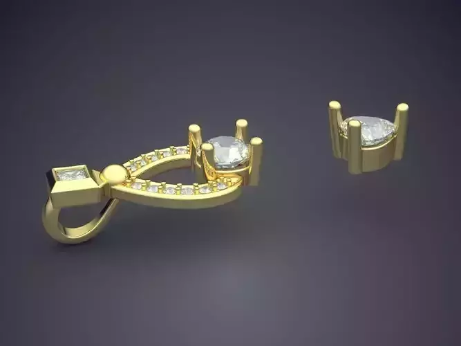 Pendant With Diamonds CAD-4894