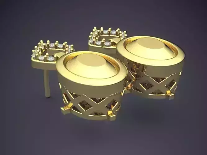 Earrings With Diamonds CAD-4889