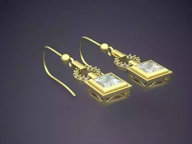 Earrings With Diamonds CAD-4881